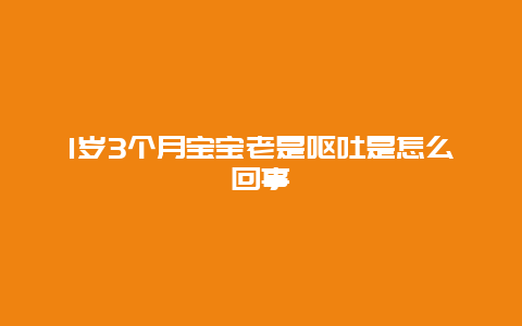 1岁3个月宝宝老是呕吐是怎么回事