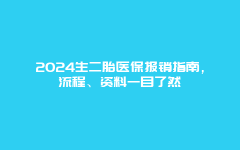 2024生二胎医保报销指南，流程、资料一目了然