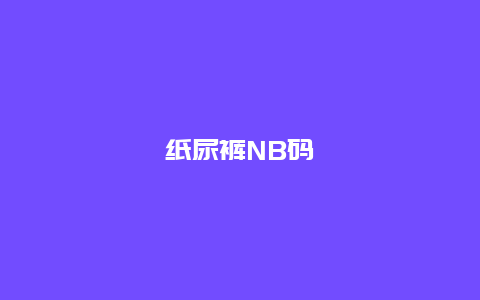 纸尿裤NB码