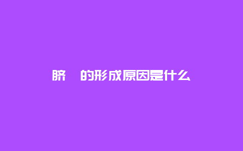 脐疝的形成原因是什么