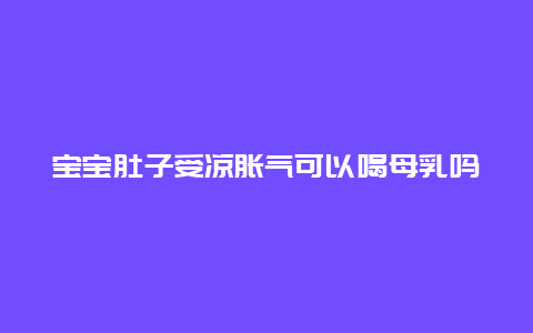 宝宝肚子受凉胀气可以喝母乳吗