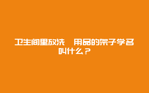 卫生间里放洗簌用品的架子学名叫什么？