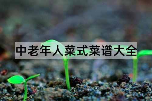 中老年人菜式菜谱大全_http://www.365jiazheng.com_健康护理_第1张