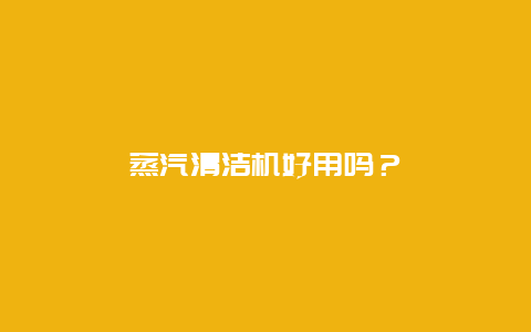 蒸汽清洁机好用吗？_http://www.365jiazheng.com_保洁卫生_第1张