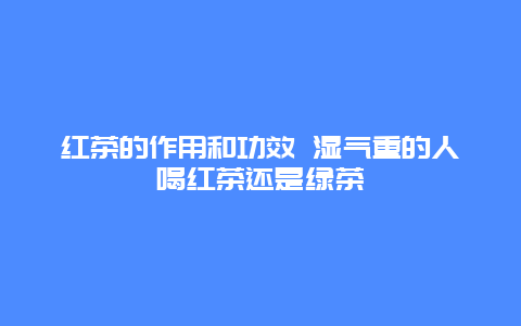 红茶的作用和功效 湿气重的人喝红茶还是绿茶_http://www.365jiazheng.com_健康护理_第1张