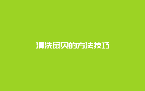 清洗扇贝的方法技巧