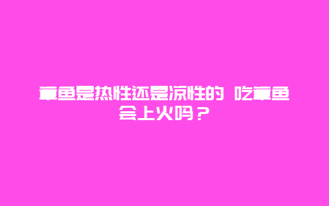 章鱼是热性还是凉性的 吃章鱼会上火吗？