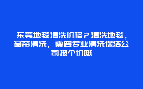 东莞地毯清洗价格？清洗地毯，窗帘清洗，需要专业清洗保洁公司报个价哦