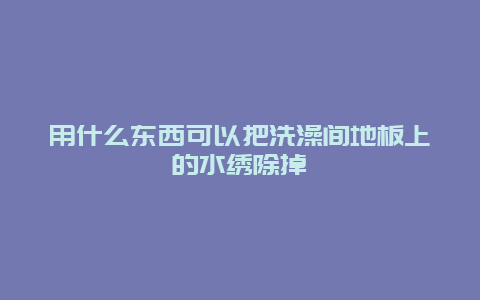 用什么东西可以把洗澡间地板上的水绣除掉