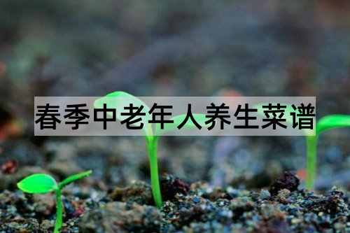 春季中老年人养生菜谱_http://www.365jiazheng.com_健康护理_第1张