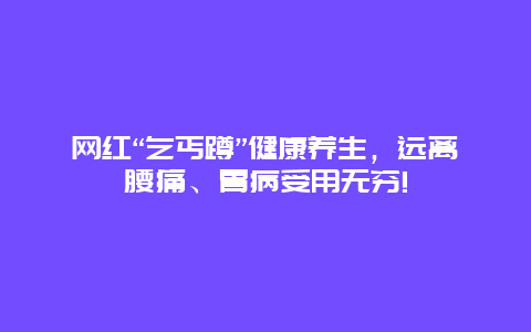 网红“乞丐蹲”健康养生，远离腰痛、胃病受用无穷!_http://www.365jiazheng.com_健康护理_第1张