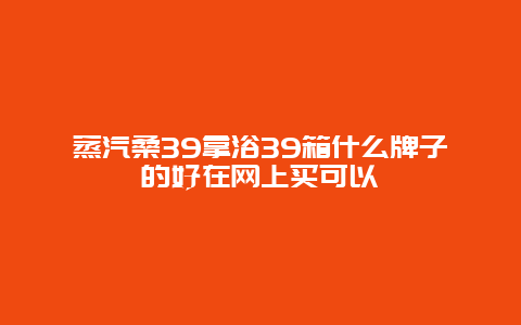 蒸汽桑39拿浴39箱什么牌子的好在网上买可以