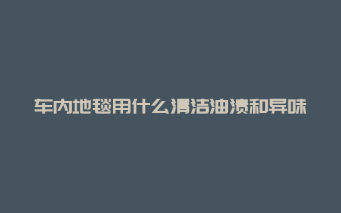 车内地毯用什么清洁油渍和异味