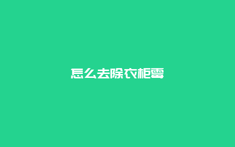 怎么去除衣柜霉_http://www.365jiazheng.com_保洁卫生_第1张