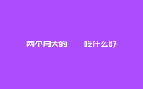 两个月大的ＢＢ吃什么好