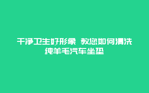 干净卫生好形象 教您如何清洗纯羊毛汽车坐垫