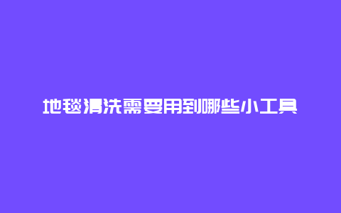 地毯清洗需要用到哪些小工具