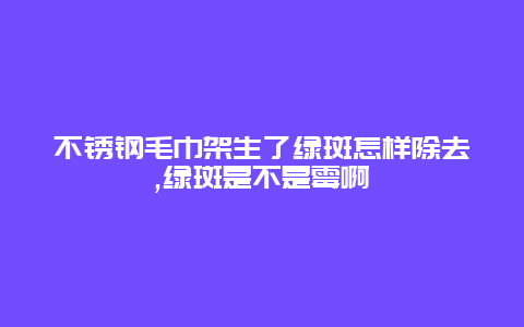 不锈钢毛巾架生了绿斑怎样除去,绿斑是不是霉啊_http://www.365jiazheng.com_保洁卫生_第1张