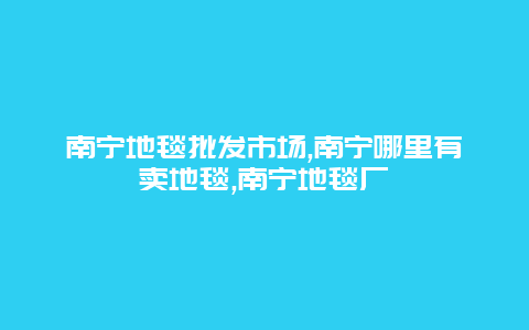 南宁地毯批发市场,南宁哪里有卖地毯,南宁地毯厂