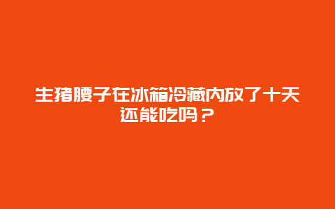 生猪腰子在冰箱冷藏内放了十天还能吃吗？