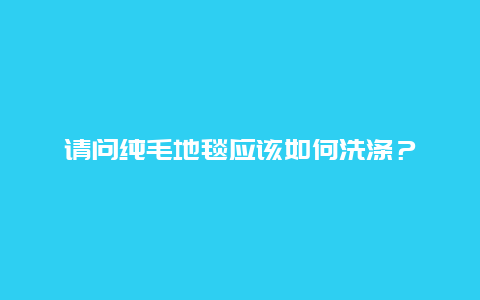 请问纯毛地毯应该如何洗涤？