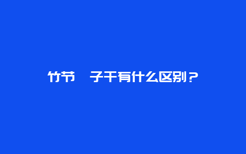 竹节蛏子干有什么区别？