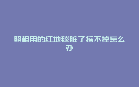 照相用的红地毯脏了擦不掉怎么办