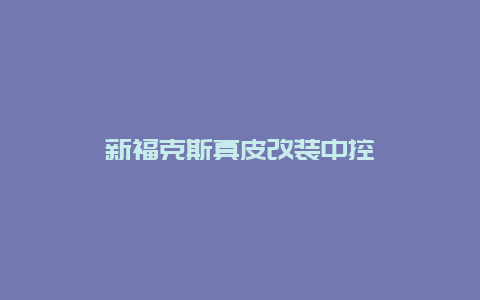 新福克斯真皮改装中控