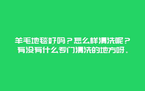 羊毛地毯好吗？怎么样清洗呢？有没有什么专门清洗的地方呀。