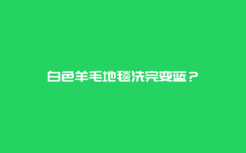 白色羊毛地毯洗完变蓝？