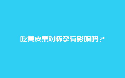 吃黄皮果对怀孕有影响吗？