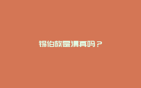 锡伯族是清真吗？