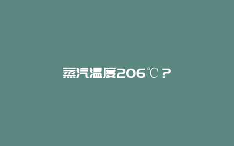 蒸汽温度206℃？