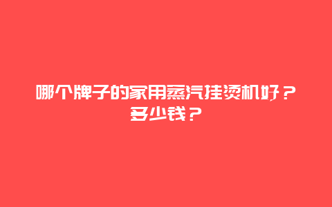 哪个牌子的家用蒸汽挂烫机好？多少钱？