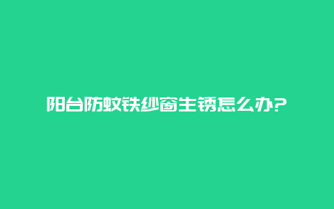 阳台防蚊铁纱窗生锈怎么办?