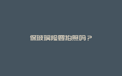 保玻璃险要拍照吗？