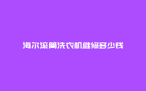 海尔滚筒洗衣机维修多少钱