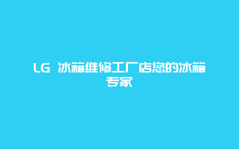 LG 冰箱维修工厂店您的冰箱专家