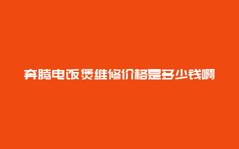 奔腾电饭煲维修价格是多少钱啊