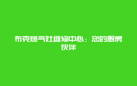 布克燃气灶维修中心：您的厨房伙伴