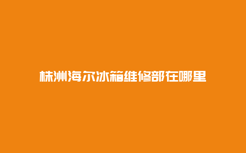 株洲海尔冰箱维修部在哪里