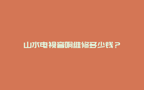 山水电视音响维修多少钱？