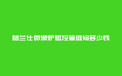 格兰仕微波炉磁控管维修多少钱