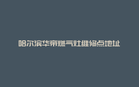 哈尔滨华帝燃气灶维修点地址