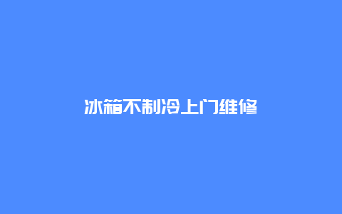 冰箱不制冷上门维修