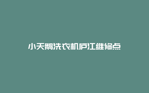 小天鹅洗衣机庐江维修点