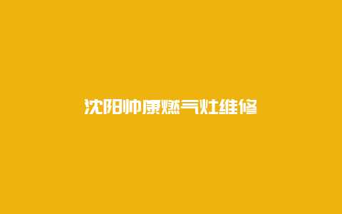 沈阳帅康燃气灶维修