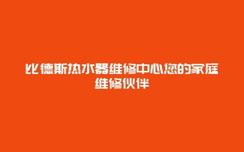 比德斯热水器维修中心您的家庭维修伙伴