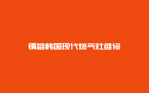 镇雄韩国现代燃气灶维修