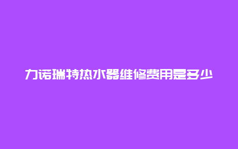 力诺瑞特热水器维修费用是多少